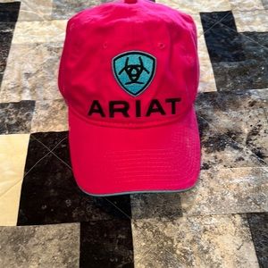 Hot Pink with Teal Ariat Velcro clasp Great Condition hat